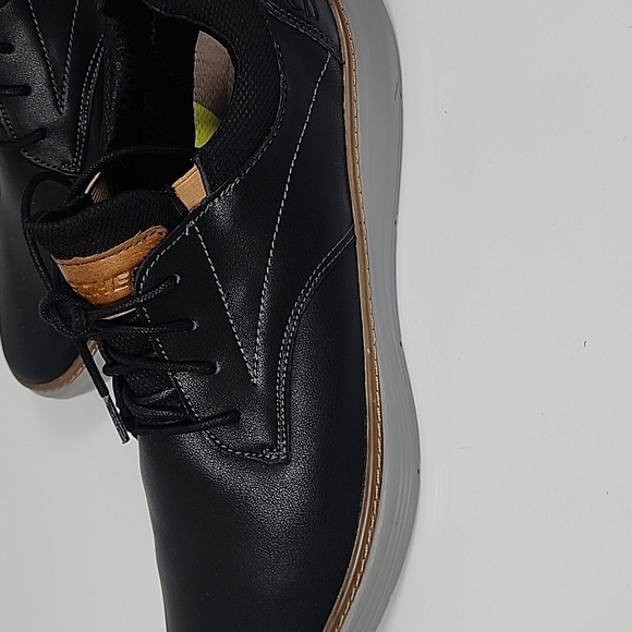 Skechers Air Cooled Memory Foam Men's Black and Brown Laced Up Shoes Size 13 - Picture 5 of 9